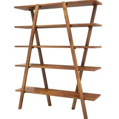 Wooden Art Bibliothèque perla noisette - 148x120x30 cm