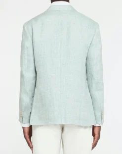 Sale Hackett London Blazer 100% Lin vert clair