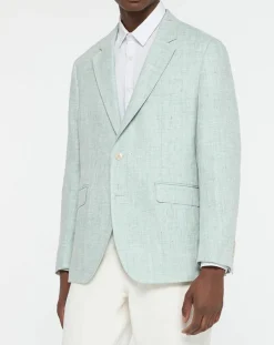 Sale Hackett London Blazer 100% Lin vert clair