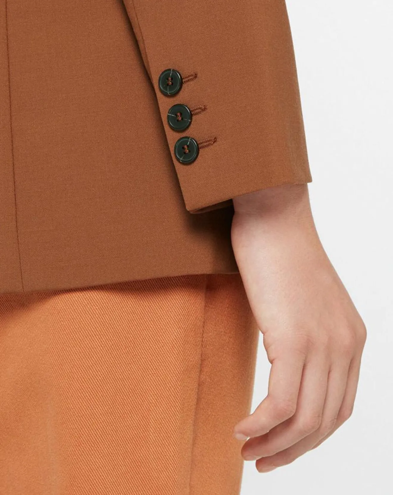 Femme Galeries Lafayette Blazer croisé en Laine mélangée Celeste marron