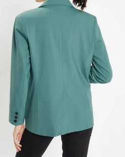 Online Galeries Lafayette Blazer droit en Laine mélangée Cléo Oversize vert