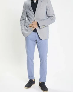 Best Hackett London Blazer en Coton & Lin Milleraie bleu/blanc