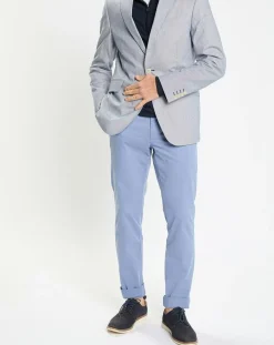 Best Hackett London Blazer en Coton & Lin Milleraie bleu/blanc