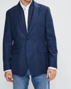 New Hackett London Blazer en Laine doublure amovible bleu foncé