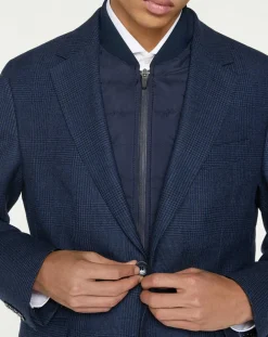 New Hackett London Blazer en Laine doublure amovible bleu foncé