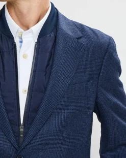 New Hackett London Blazer en Laine doublure amovible bleu foncé