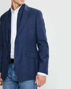 New Hackett London Blazer en Laine doublure amovible bleu foncé