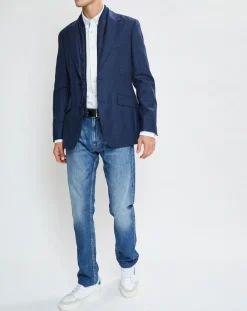New Hackett London Blazer en Laine doublure amovible bleu foncé