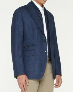 New Hackett London Blazer en Laine doublure amovible bleu foncé