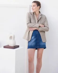 Sale Caroll Blazer en Laine mélangée Juno beige