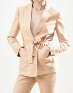 Caroll Blazer en Lin mélangé Isaline teint