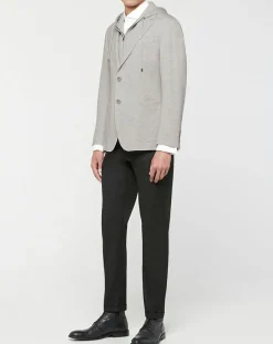 Clearance Hackett London Blazer Hoodie à capuche amovible gris clair