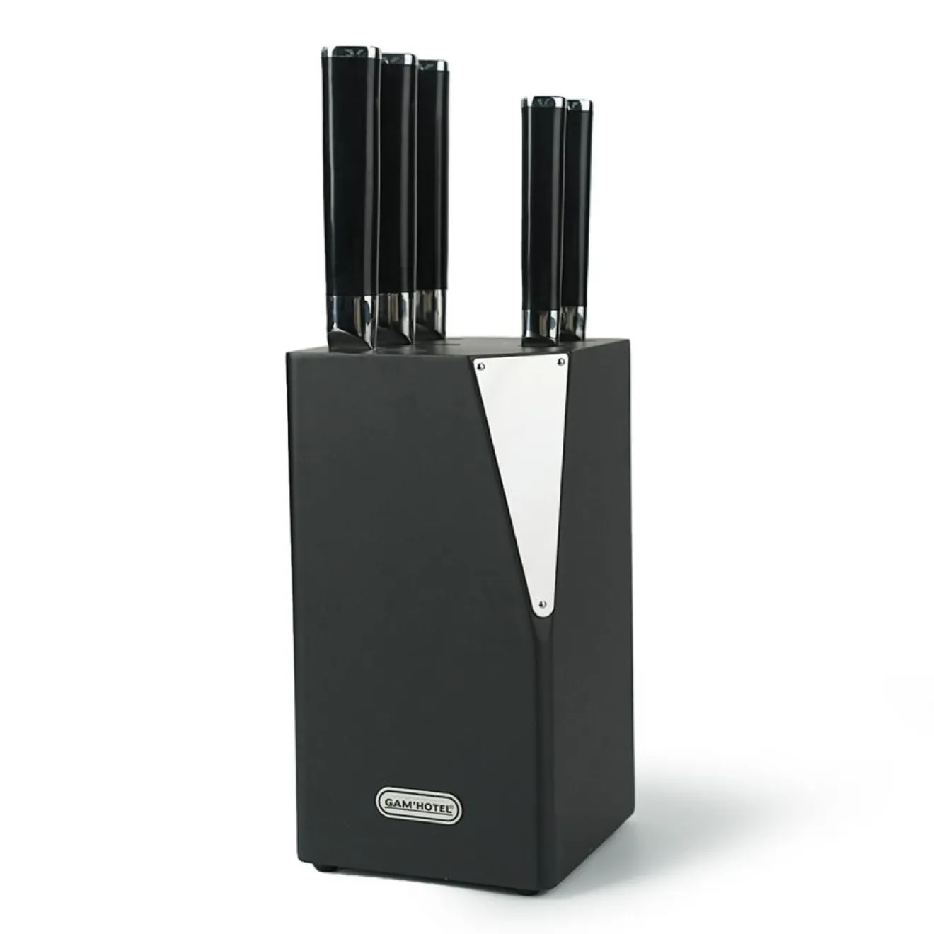 Gam'Hotel Bloc + 5 couteaux Steel noir