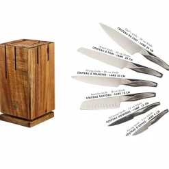 Sale Bjorn Bloc avec couteaux de cuisine Larus Skagen gris métal- 7 pièces