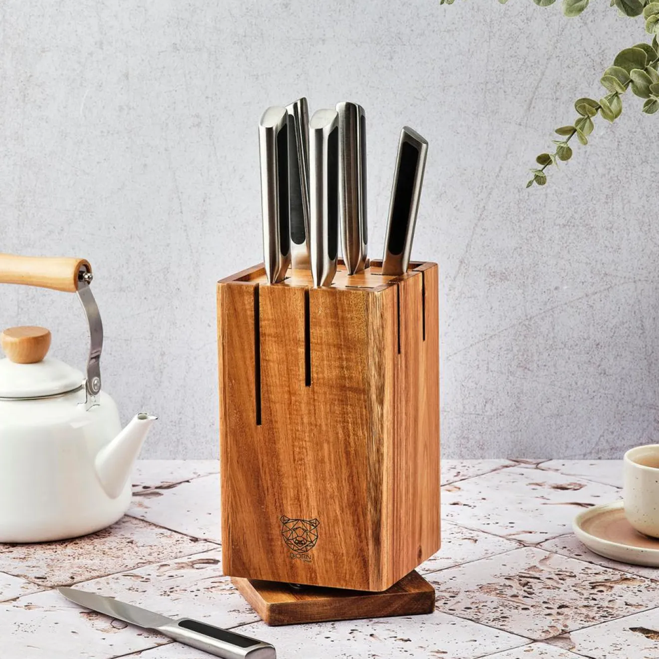 Outlet Bjorn Bloc avec couteaux de cuisine Loki Skagen inox mat - 7 pièces