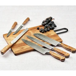 Online Bjorn Bloc avec couteaux de cuisine Jakob Rauma bois mat - 7 pièces
