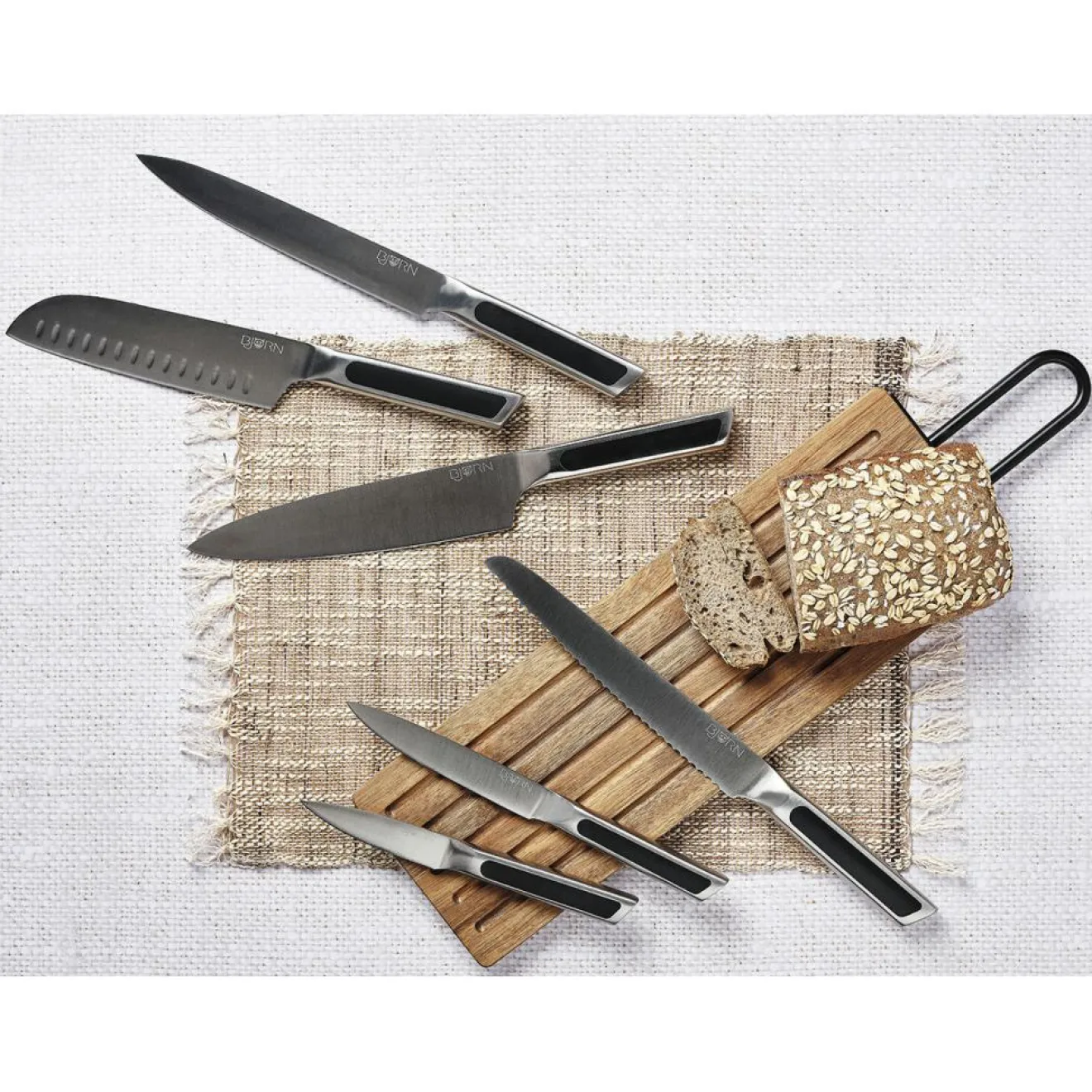 Bjorn Bloc avec couteaux de cuisine et couteaux à steak Loki Loviisa - 14 pièces