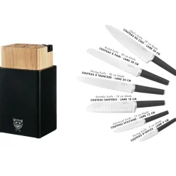 Outlet Bjorn Bloc avec couteaux de cuisine Jona Porvoo inox mat - 8 pièces