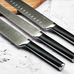 Outlet Bjorn Bloc avec couteaux de cuisine Jona Porvoo inox mat - 8 pièces