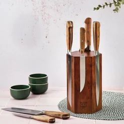 Bjorn Bloc avec couteaux de cuisine Jakob Imatra bois mat - 7 pièces