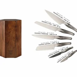 Hot Bjorn Bloc avec couteaux de cuisine Larus Imatra gris métal - 7 pièces