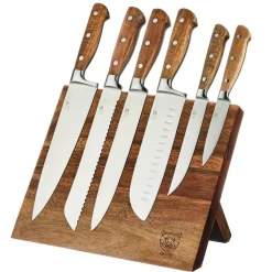 Hot Bjorn Bloc avec couteaux de cuisine Jakob Vantaa bois mat - 7 pièces