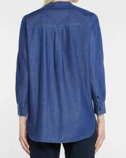 Femme Jodhpur Blouse ajustée Pen bleue