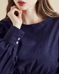 Femme Chloé Stora Blouse Beirut bleu marine