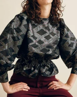 New Chloé Stora Blouse Beirut imprimée noir/multicolore