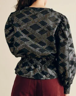 New Chloé Stora Blouse Beirut imprimée noir/multicolore