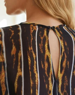 Femme Belair Blouse Bisous noir/marron