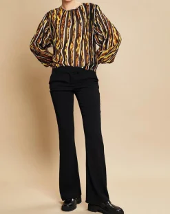 Femme Belair Blouse Bisous noir/marron