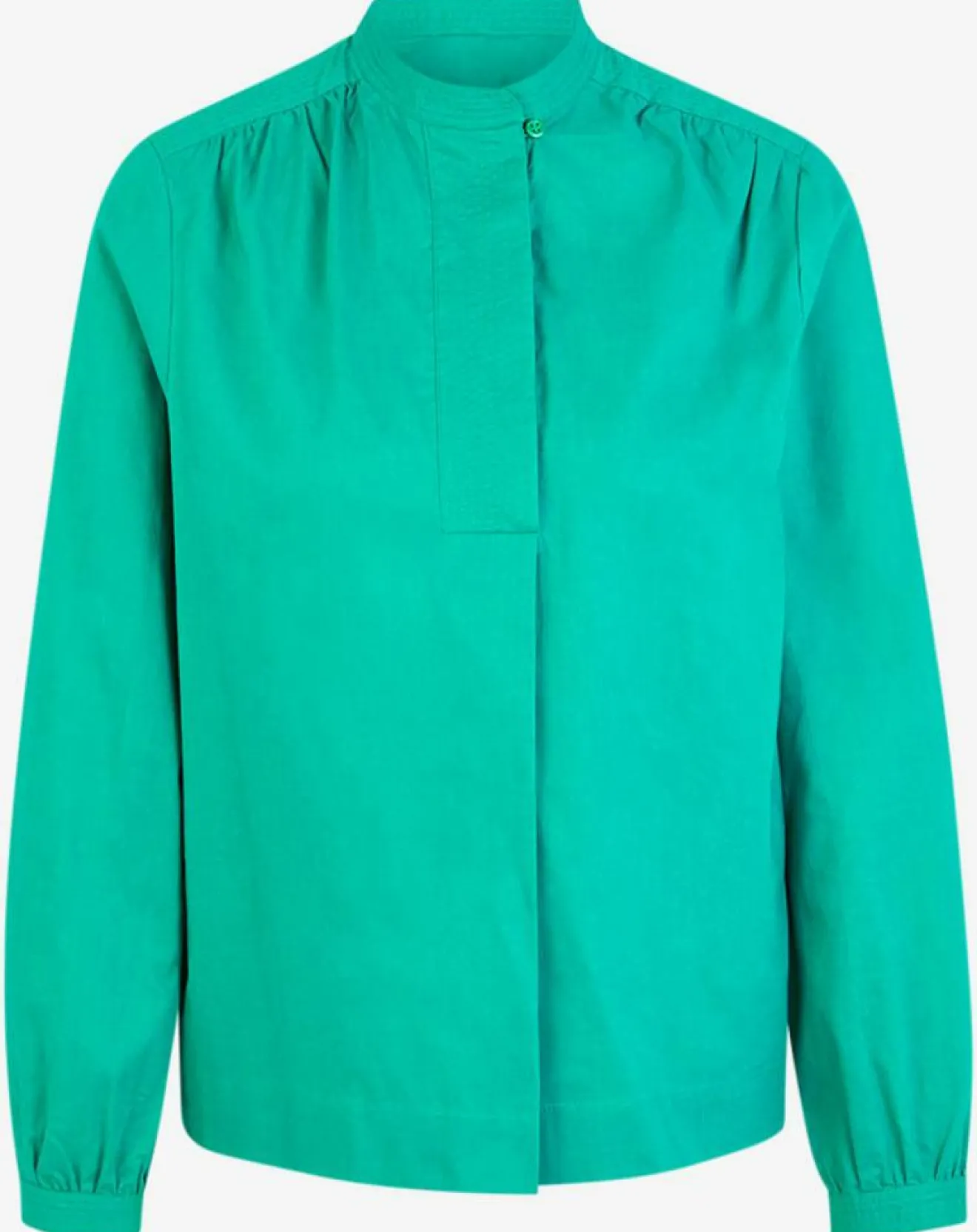 Galeries Lafayette Blouse Charlotte à fronces verte