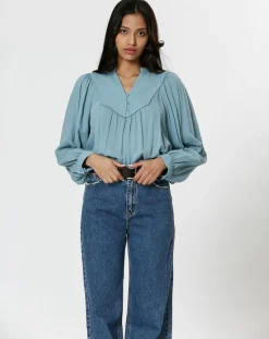 The Korner Blouse Elena bleue