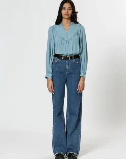 The Korner Blouse Elena bleue