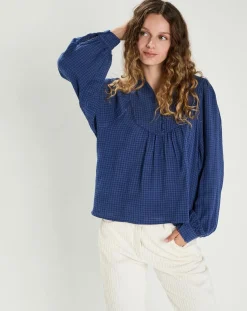 Best The Korner Blouse Elena bleue