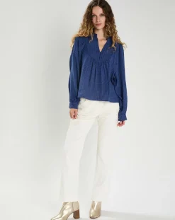 Best The Korner Blouse Elena bleue