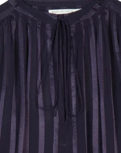 Femme Mare di Latte Blouse Elene à rayures encre