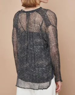 New Mare di Latte Blouse Elene granit encre