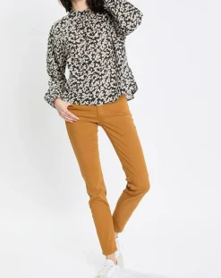 Femme Marc O'Polo Blouse en Coton bio à fleurs noir/écru