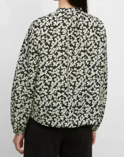Femme Marc O'Polo Blouse en Coton bio à fleurs noir/écru