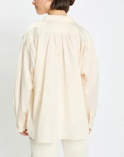 Femme Marc O'Polo Blouse en Popeline col polo écrue