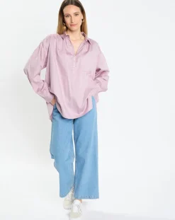 New Marc O'Polo Blouse en Popeline col polo violet clair