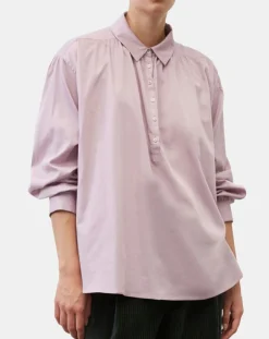 New Marc O'Polo Blouse en Popeline col polo violet clair