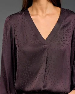 Femme Lauren Vidal Blouse Enzo raisin