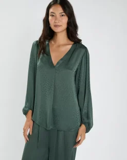 New Lauren Vidal Blouse Enzo verte