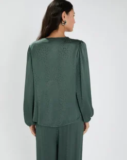 New Lauren Vidal Blouse Enzo verte