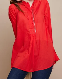 Mare di Latte Blouse Eva Mara Voile rouge