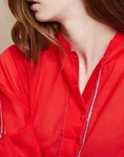 Mare di Latte Blouse Eva Mara Voile rouge