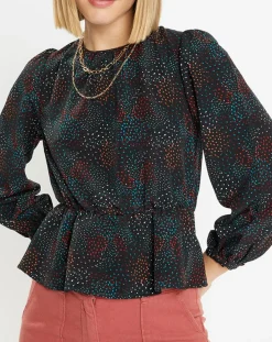 Galeries Lafayette Blouse fluide Gala imprimé noire